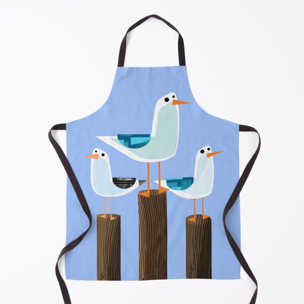 Item preview, Seagulls on Wooden Mooring Poles designed and sold by Andrew Hitchen.