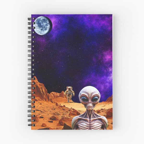 Item preview, Surreal Alien Encounter on red planet sci-fi Art designed and sold by FahdSpaceArt.