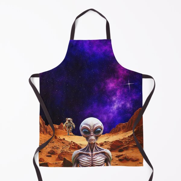 Item preview, Surreal Alien Encounter on red planet sci-fi Art designed and sold by FahdSpaceArt.