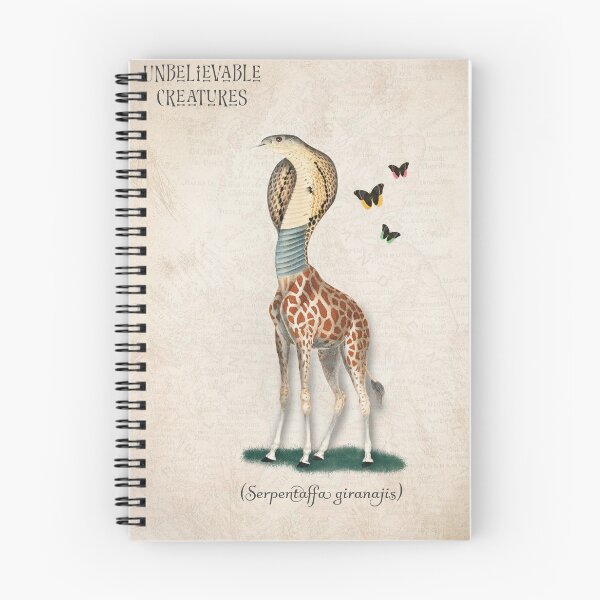 Artikelvorschau, Serpentaffa Giranajis | Surreale Giraffe Schlangen-Collage Kreatur entworfen und verkauft von Becky-Poppins.