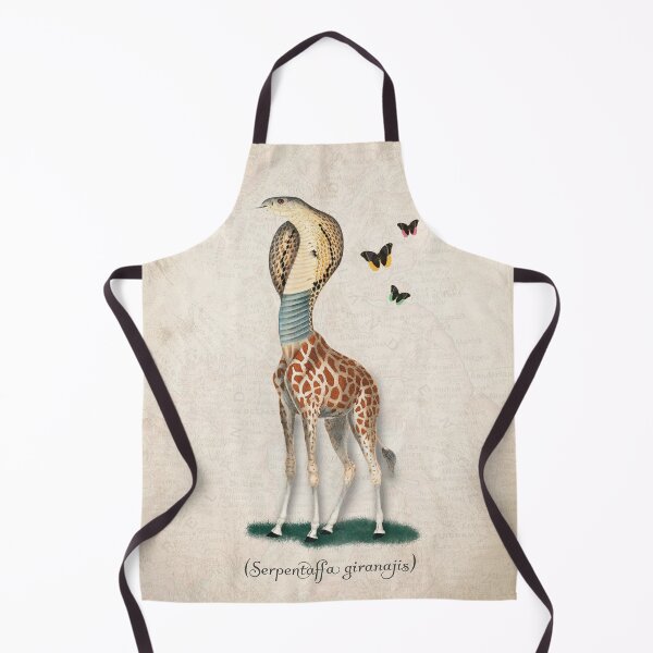 Artikelvorschau, Serpentaffa Giranajis | Surreale Giraffe Schlangen-Collage Kreatur entworfen und verkauft von Becky-Poppins.