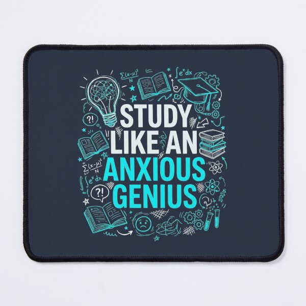 Item preview, Study Like an Anxious Genius Funny Student Shirt designed and sold by Amr Darwish Graphic designer.