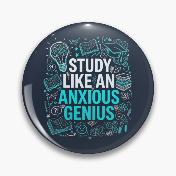 Item preview, Study Like an Anxious Genius Funny Student Shirt designed and sold by Amr Darwish Graphic designer.