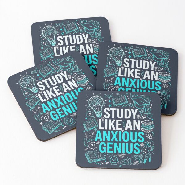 Item preview, Study Like an Anxious Genius Funny Student Shirt designed and sold by Amr Darwish Graphic designer.