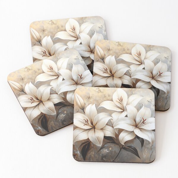 Item preview, White Lilies Champagne Glow designed and sold by daila70.