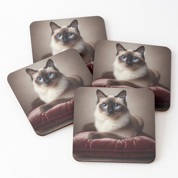 Item preview, Relaxed Siamese cat - Deep blue eyes designed and sold by davidromapixel.