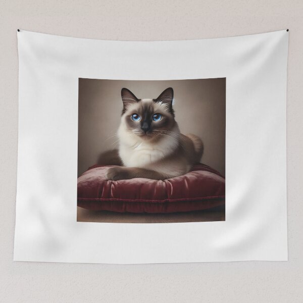 Item preview, Relaxed Siamese cat - Deep blue eyes designed and sold by davidromapixel.
