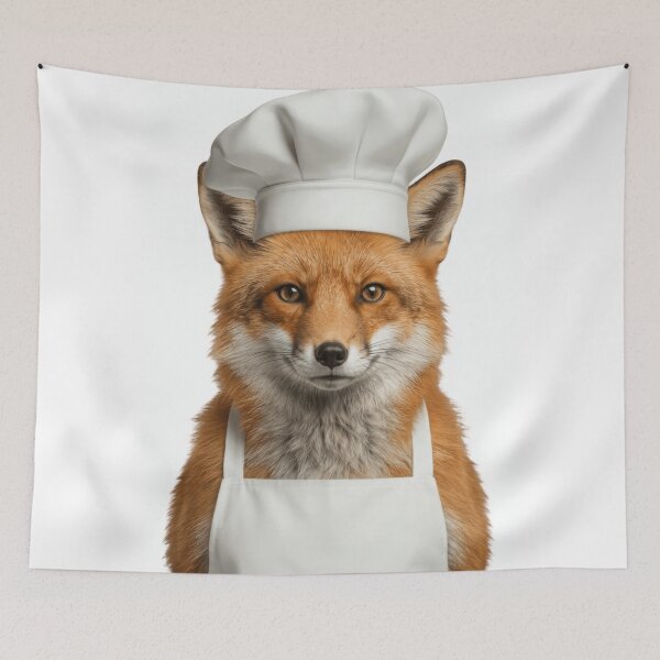 Item preview, Funny Red Fox Chef Realistic Animal Cooking Humor Art designed and sold by LazyOwlStore.