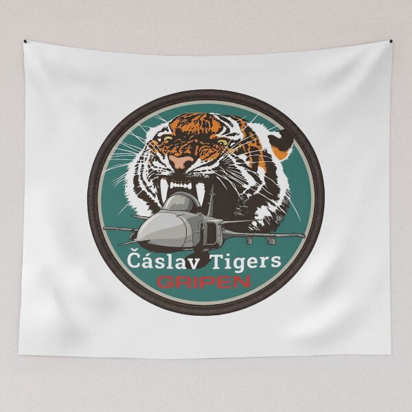 Item preview, Czech Air Force 211th Tactical Squadron "Čáslav Tigers" Gripen Patch designed and sold by CharlieDesings.