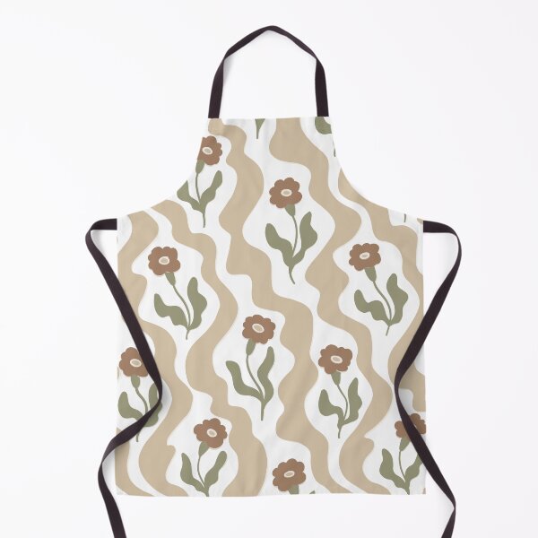 Item preview, Retro Wavy Floral Pattern – Boho Organic Flower Design designed and sold by Barelythere2324.