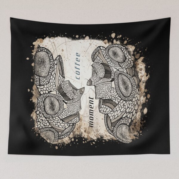 Item preview, Abstract Coffee moment Spiral – Hand Drawn Ink Art with Organic Texture designed and sold by NB-Artmagic.