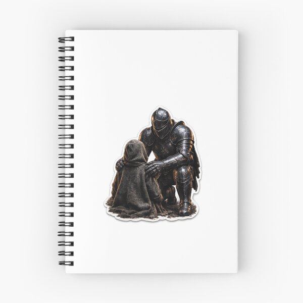 Item preview, The Kneeling Knight and Dark Figure designed and sold by Farheen786.