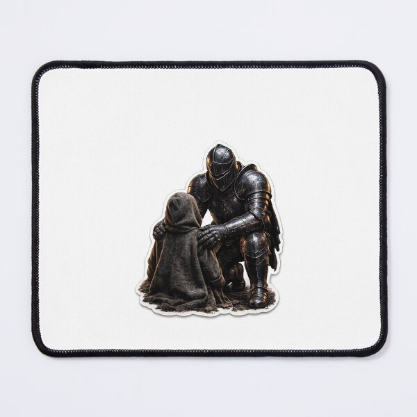 Item preview, The Kneeling Knight and Dark Figure designed and sold by Farheen786.