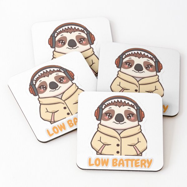 Item preview, Low Battery Koala – Funny Cartoon Animal Sticker designed and sold by SYNTR.