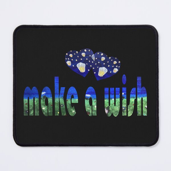 Item preview, "Make a wish" lettering with Kong Ming lanterns designed and sold by creaphyl28.