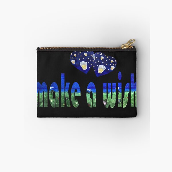 Item preview, "Make a wish" lettering with Kong Ming lanterns designed and sold by creaphyl28.