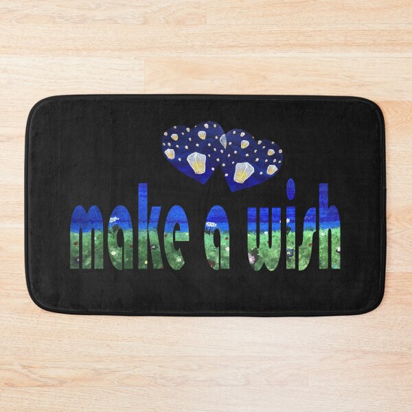 Item preview, "Make a wish" lettering with Kong Ming lanterns designed and sold by creaphyl28.