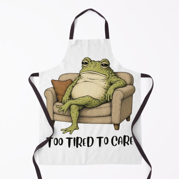 Item preview, Too Tired To Care Frog Vintage Meme designed and sold by Spyshirt.