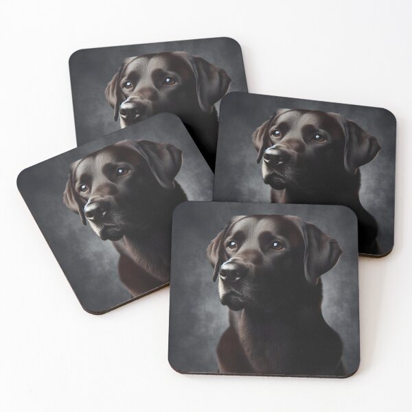 Item preview, Dark Labrador with serious gaze - Realistic art designed and sold by davidromapixel.
