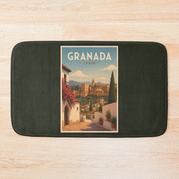Item preview, Granada Spain Alhambra Illustration Travel Art Vintage designed and sold by KrisSidDesigns.