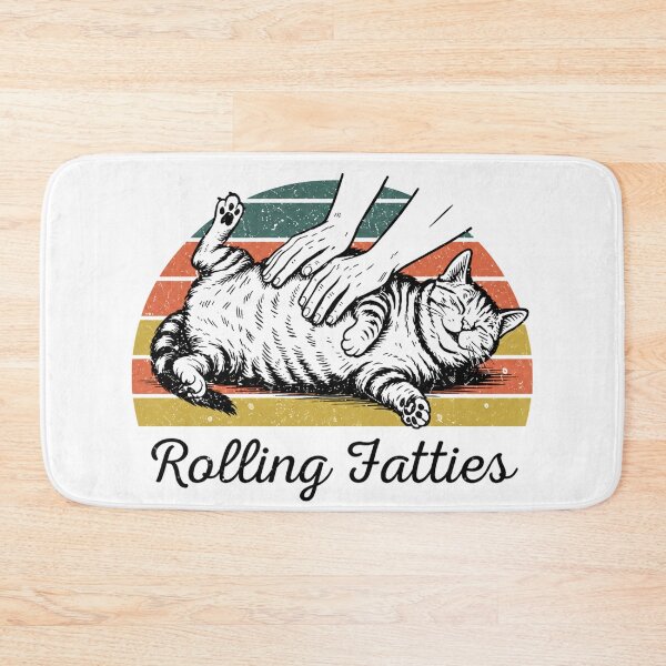 Item preview, Chubby Tabby Cat Pure Bread Rolling Fatties Funny Vintage designed and sold by Starry Night Creative Art.