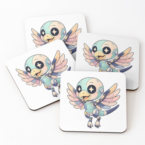 Item preview, robot bird cute sticker & tee design designed and sold by SoftSproutstu.