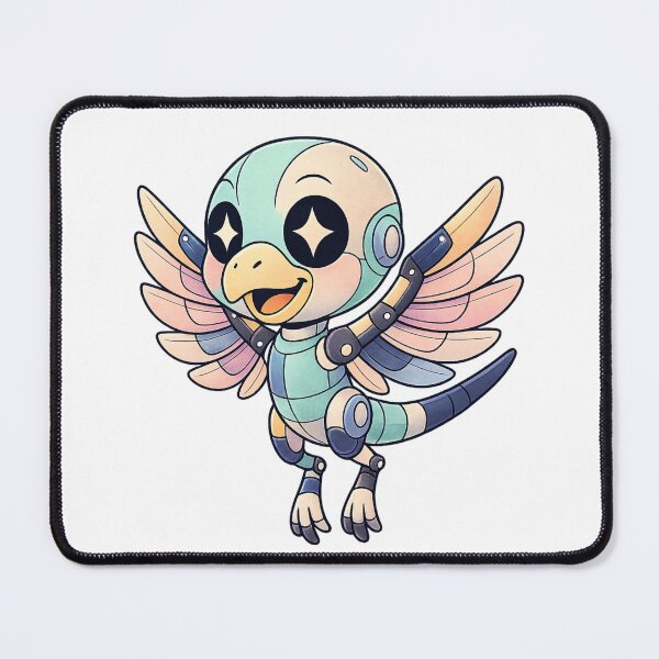 Item preview, robot bird cute sticker & tee design designed and sold by SoftSproutstu.