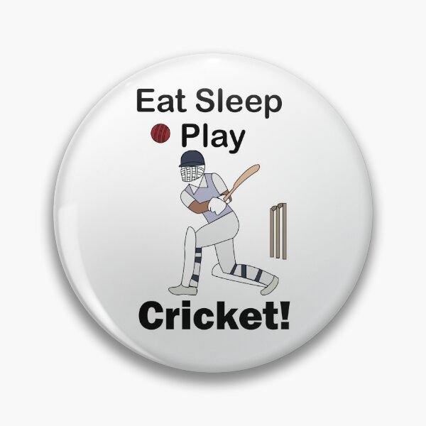 Item preview, Eat Sleep Play Cricket Typography Design designed and sold by Nisha Prabhu.