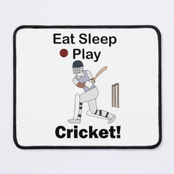 Item preview, Eat Sleep Play Cricket Typography Design designed and sold by Nisha Prabhu.