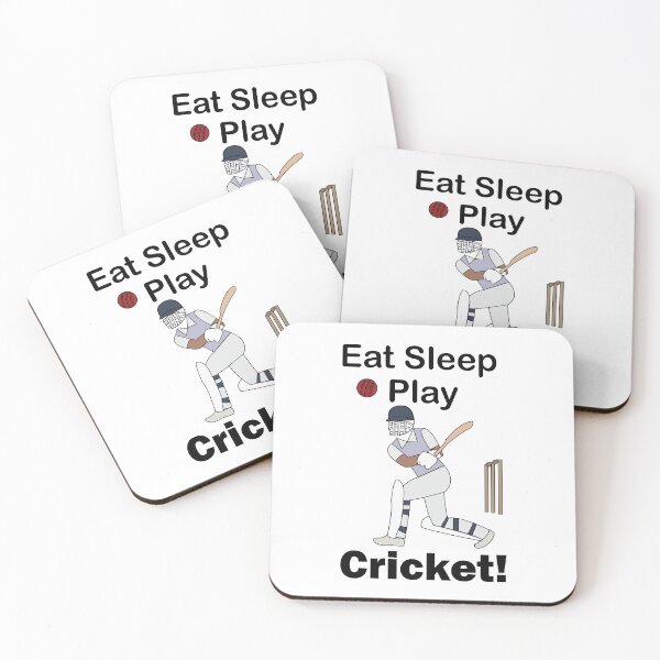 Item preview, Eat Sleep Play Cricket Typography Design designed and sold by Nisha Prabhu.