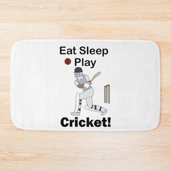 Item preview, Eat Sleep Play Cricket Typography Design designed and sold by Nisha Prabhu.