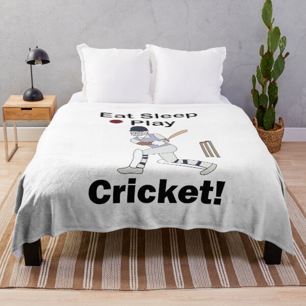 Item preview, Eat Sleep Play Cricket Typography Design designed and sold by Nisha Prabhu.