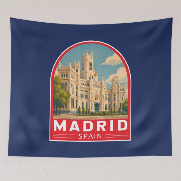 Item preview, Madrid Spain Travel Art Emblem designed and sold by KrisSidDesigns.