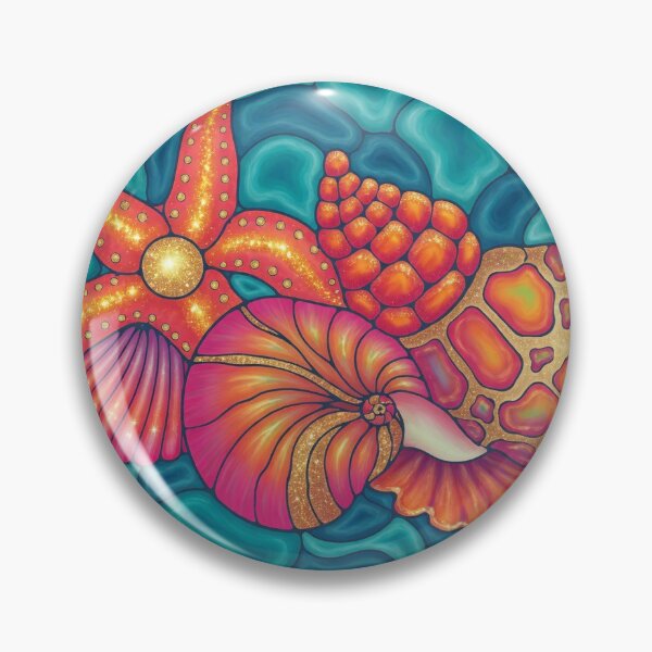 Item preview,     Ocean Treasure Seashell Art, Vibrant Marine Life Design By Sherry Lynn designed and sold by Sherrylynart.