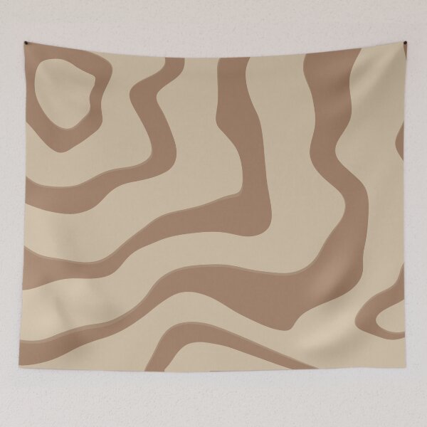 Item preview, Neutral Organic Wavy Pattern – Minimal Earth Tone Abstract Art designed and sold by Barelythere2324.