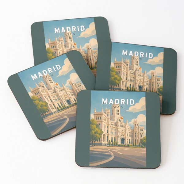 Item preview, Madrid Spain Illustration Travel Art Vintage designed and sold by KrisSidDesigns.