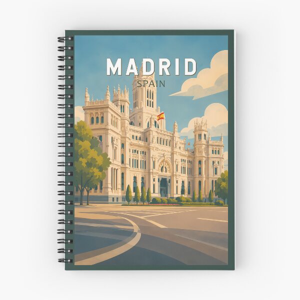 Item preview, Madrid Spain Illustration Travel Art Vintage designed and sold by KrisSidDesigns.