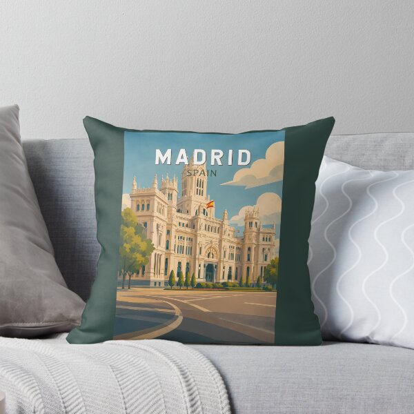 Item preview, Madrid Spain Illustration Travel Art Vintage designed and sold by KrisSidDesigns.