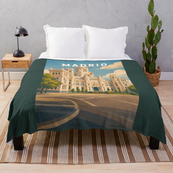 Item preview, Madrid Spain Illustration Travel Art Vintage designed and sold by KrisSidDesigns.