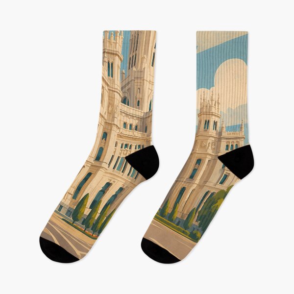 Item preview, Madrid Spain Illustration Travel Art Vintage designed and sold by KrisSidDesigns.