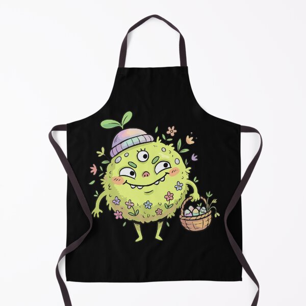 Item preview, Three-Eyed Lime Fuzzy Egg Gatherer designed and sold by Emegan Print Art.