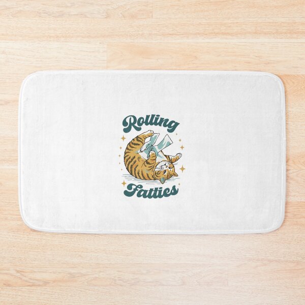 Item preview, Rolling Fatties Funny Cat Retro Stoner Aesthetic designed and sold by PamoHunter.