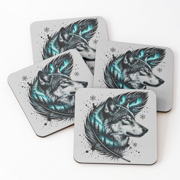 Item preview, Spirit Wolf of the Northern Lights designed and sold by Exodoi.