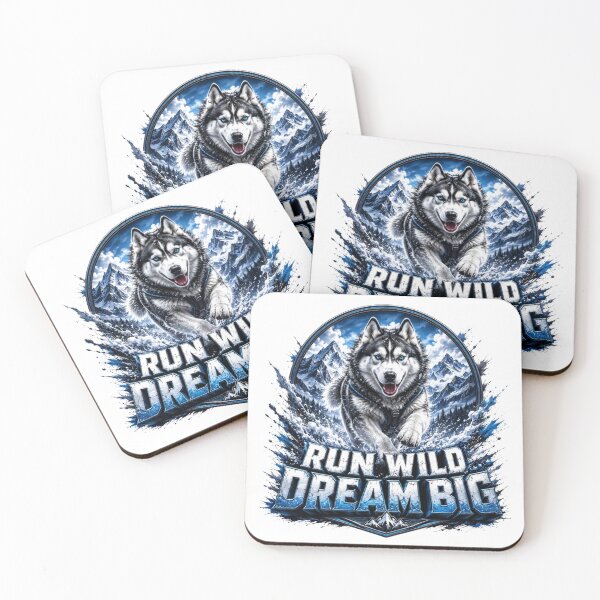 Item preview, Run Wild Dream Big – Husky Mountain Adventure. designed and sold by HorrorInkStudio.