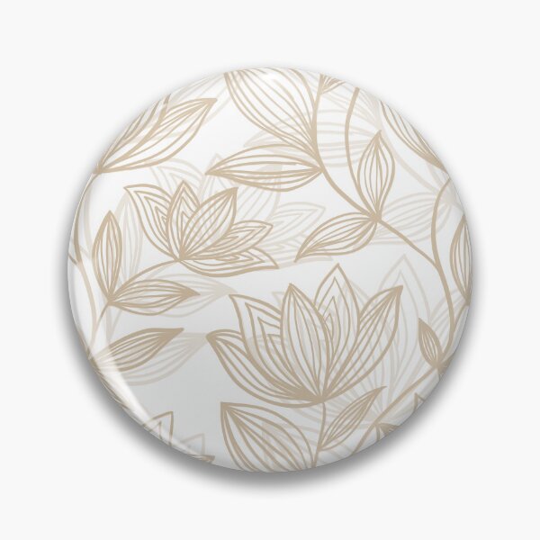 Item preview, Elegant Floral Line Art Pattern – Beige Botanical Outline Design designed and sold by Barelythere2324.