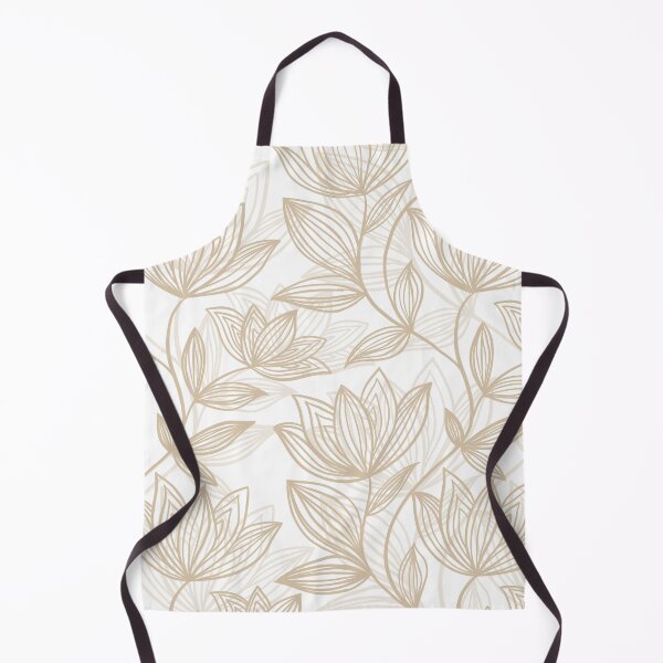 Item preview, Elegant Floral Line Art Pattern – Beige Botanical Outline Design designed and sold by Barelythere2324.