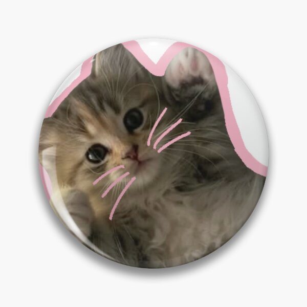 Item preview, Pegatina con el contorno de un lindo gato rosa designed and sold by DollTheory333.