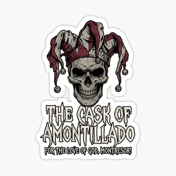 Item preview, Edgar Allan Poe The Cask of Amontillado Gothic Skull designed and sold by Fenay Designs.