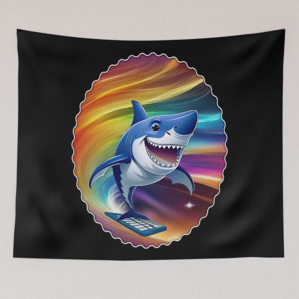Item preview, Shark Surfing designed and sold by Karen Wood.