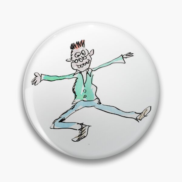 Item preview, young man wearing glasses dancing designed and sold by Inky Fingers Illustrations.